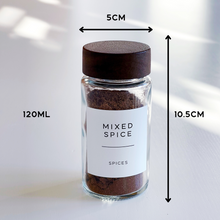 Load image into Gallery viewer, Glass Storage Jar For Herbs And Spices - Acacia Lid
