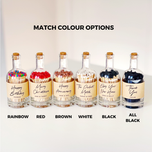 Load image into Gallery viewer, Luxury Bottle Of Matches - Choice Of Match Colour &amp; Label
