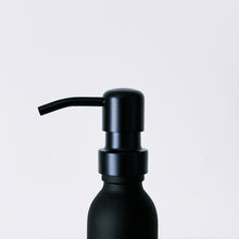 Load image into Gallery viewer, Matt Black Glass Dispenser Bottle With Black Metal Pump
