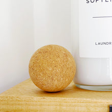 Load image into Gallery viewer, Laundry Bottle With White Waterproof Personalised Label And Cork Ball Lid
