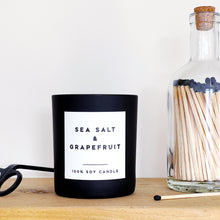 Load image into Gallery viewer, Matt Black Soy Wax Candle - Choice Of Fragrance
