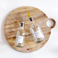 Load image into Gallery viewer, Chunky Glass Oil/Vinegar Pourer Bottle With Optional White Personalised Label
