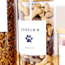 Load image into Gallery viewer, Pet Food Storage Jar With White Personalised Label
