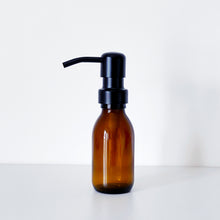 Load image into Gallery viewer, Amber Dispenser Bottle With Black Metal Pump
