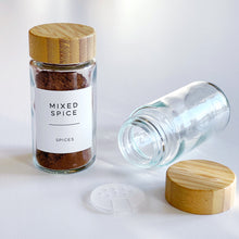 Load image into Gallery viewer, Glass Storage Jar For Herbs And Spices - Bamboo Lid
