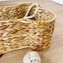 Load image into Gallery viewer, Bone Shaped Water Hyacinth Pet Storage Basket
