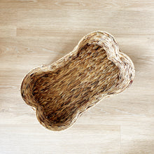 Load image into Gallery viewer, Bone Shaped Water Hyacinth Pet Storage Basket
