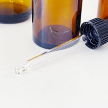 Load image into Gallery viewer, Mini Amber Glass Dropper Bottle - Personalised Stamped Label
