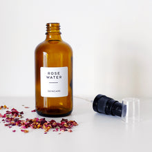 Load image into Gallery viewer, Mini Amber Glass Atomiser Spray Bottle - Personalised Waterproof Label
