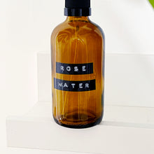 Load image into Gallery viewer, Mini Amber Glass Atomiser Spray  Bottle - Personalised Stamped Label
