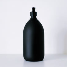 Load image into Gallery viewer, Matt Black Glass Dispenser Bottle With Black Plastic Pump
