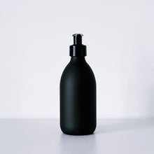 Load image into Gallery viewer, Matt Black Glass Dispenser Bottle With Black Plastic Pump
