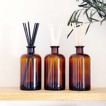 Load image into Gallery viewer, Large Amber Glass Diffuser Bottle And Reeds
