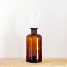 Load image into Gallery viewer, Large Amber Glass Diffuser Bottle And Reeds
