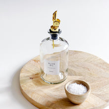 Load image into Gallery viewer, Clear Glass Oil / Vinegar Pourer Bottle With Personalised Label
