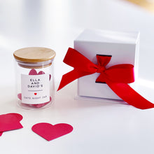 Load image into Gallery viewer, Date Night Jar, Gift Box &amp; Hearts
