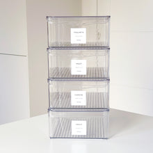 Load image into Gallery viewer, Fridge Storage Container With Lid &amp; White Personalised Waterproof Label
