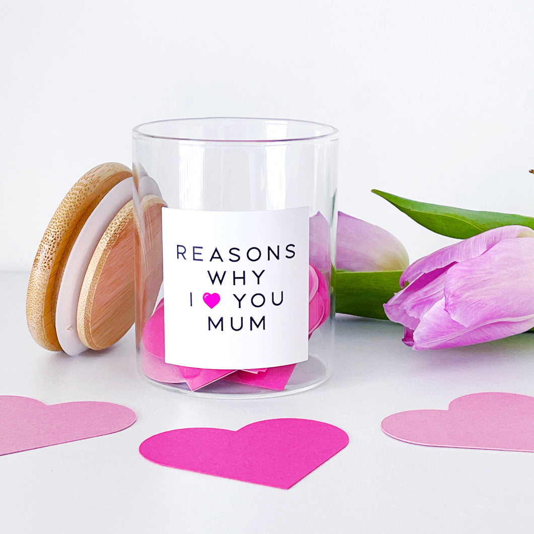 Reasons Why I/We Love You Mum Jar