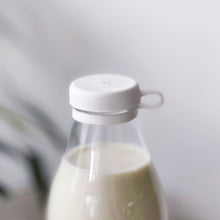 Load image into Gallery viewer, Glass Milk Bottle With White Personalised Label
