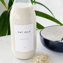 Load image into Gallery viewer, Glass Milk Bottle With White Personalised Label
