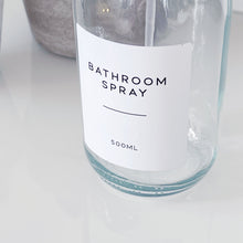 Load image into Gallery viewer, Clear Glass Trigger Spray Bottle With White Personalised Label
