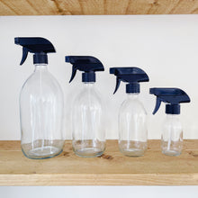 Load image into Gallery viewer, Clear Glass Trigger Spray Bottle With Stamped Personalised Label
