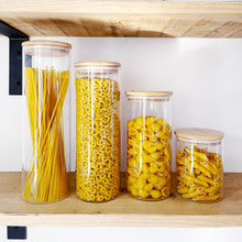 Load image into Gallery viewer, Glass Storage Jar With Natural Bamboo Airtight Lid
