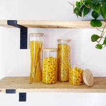 Load image into Gallery viewer, Glass Storage Jar With Natural Bamboo Airtight Lid
