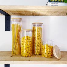 Load image into Gallery viewer, Glass Storage Jar With Natural Bamboo Airtight Lid
